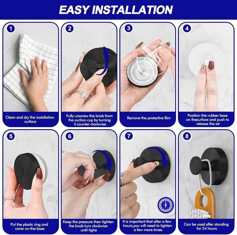 Decerk 2 PCS Suction Cup Hooks for Shower,Removable Shower Towel Hooks Suction Hooks No Drill Hook for Glass Door for Holloween Christmas Decoration Mirror, Windows, Tile, Robe, Bathroom Suction Hook