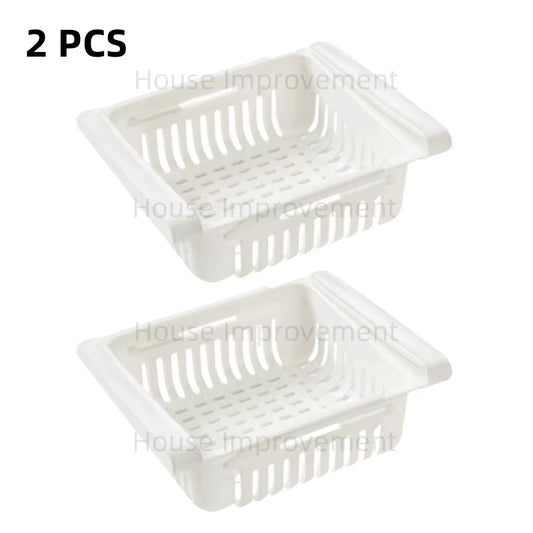 Retractable Multifunctional Tiered Refrigerator Shelf Fridge Organizer Box Fresh Divider Layer Shelf Kitchen Storage Organizer